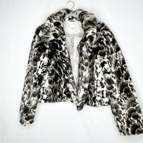 BAND OF THE FREE Wildcat Animal Print Faux Fur Jacket NWT in Large - Picture 2 of 8
